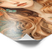 花の頭を持つ母自然 フォトプリント            (角)