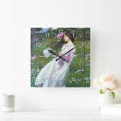 『花の風』 スクエア壁時計 (ホーム)