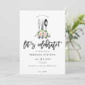 花の食事用器具類の誕生会を祝おう 招待状 (スタンド正面)