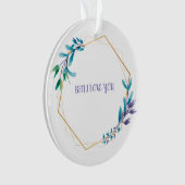 花の飾りは青く、私はあなたを愛している オーナメント (正面)