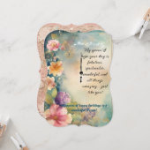 "花の香りのバースデーブリス"のご挨拶 カード (正面/裏面インサイチュ)