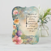 "花の香りのバースデーブリス"のご挨拶 カード (スタンド正面)