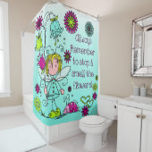 花の香ストップりを嗅ぐ妖精の庭 シャワーカーテン (インサイチュ)