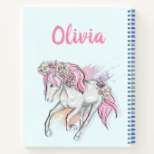 花の馬と一緒にかわいい学校生活を 女の子の入学シーズンに ノートブック (裏面)