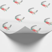 花の馬の靴 ラッピングペーパー (角)