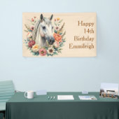 花の馬 ティーンの女の子の誕生日 横断幕 (トレードショー)