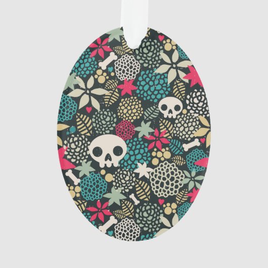 花の骸骨 オーナメント (裏面)