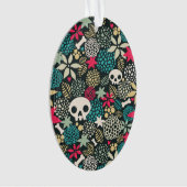 花の骸骨 オーナメント (正面)