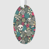 花の骸骨 オーナメント (正面)