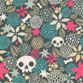 花の骸骨 シール (正面)