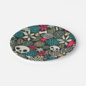 花の骸骨 ペーパープレート (アングル)