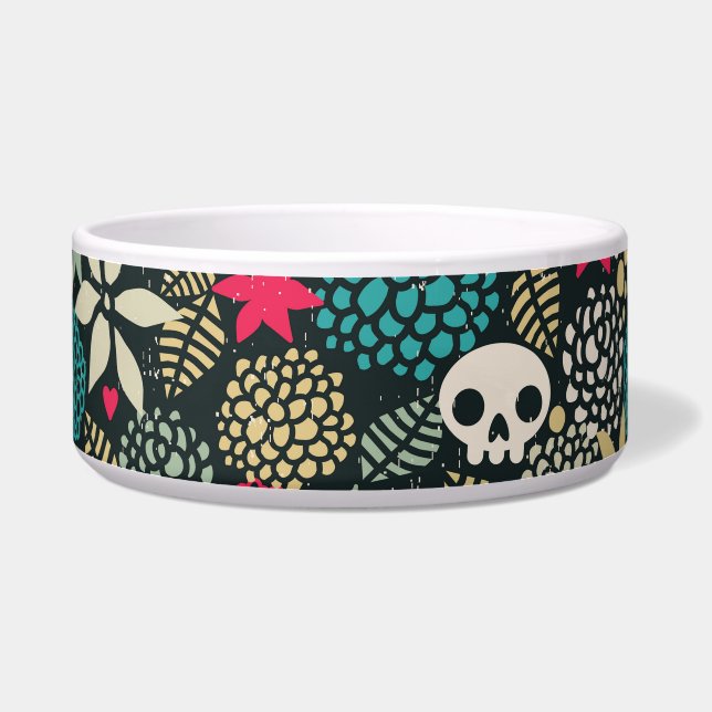 花の骸骨 ボウル (左)