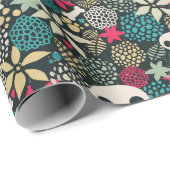 花の骸骨 ラッピングペーパー (ロールコーナー)