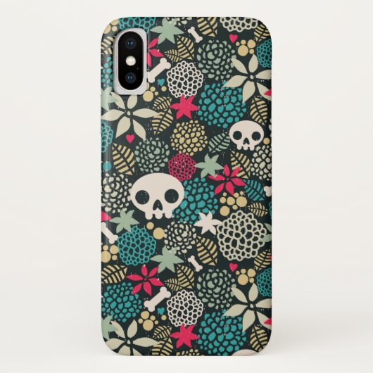 花の骸骨 Case-Mate iPhoneケース (裏面)