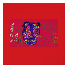 花の髑髏 フォトプリント