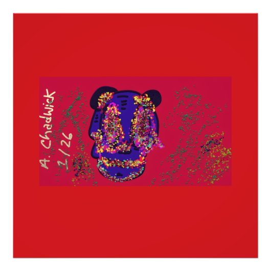 花の髑髏 フォトプリント            (正面)