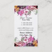 『花の魅力』名刺 名刺 (裏面)