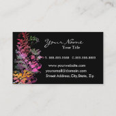 『花の魅力』名刺 名刺 (裏面)