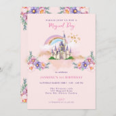花の魔法のプリンセス城の招待状 招待状 (正面/裏面)