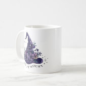花の魔法使い帽子で魔女気分 コーヒーマグカップ (正面左)
