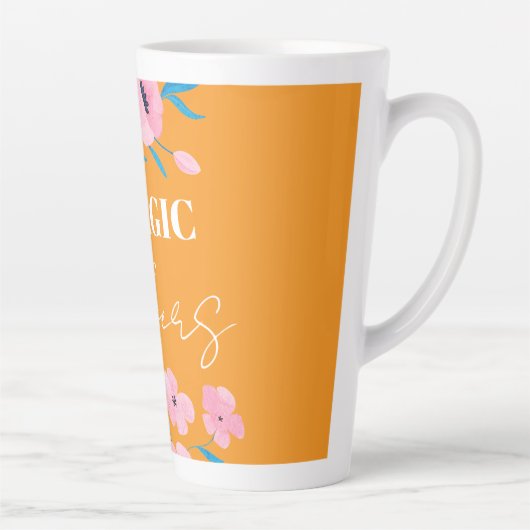 花の魔法 カフェラテマグ (右)