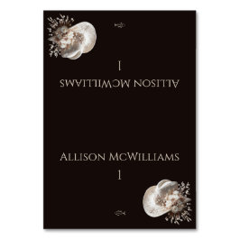 花の魚と白女性のカーボーイ帽子 テーブルナンバー