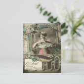 花の魚のコルヌコピアのポアソンのd'avril ポストカード (スタンド正面)