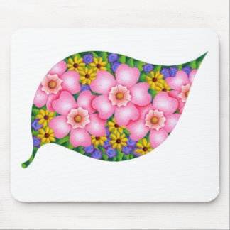 花の鮮やかな色彩 マウスパッド