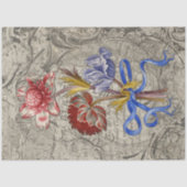 花の鮮やかな赤ピンクの花束デコページ紙 薄葉紙 (正面)