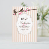 花の鳥さくら RSVP / 返信カード 招待状 (スタンド正面)