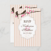 花の鳥さくら RSVP / 返信カード 招待状 (正面/裏面)