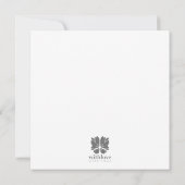 花の鳥のベビーシャワーの招待状 招待状 (裏面)