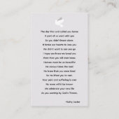 花の鳩の葬儀追悼祈念カード 名刺 (裏面)