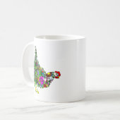 花の鶏のコーヒー・マグ コーヒーマグカップ (正面左)