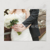 花の鹿の角　素朴な木のウェディング　サンキュー ポストカード (正面)