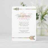 花の鹿の角 | 素朴な結婚式の披露宴招待状 エンクロージャーカード (スタンド正面)