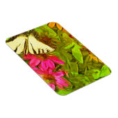 花の黄アゲハチョウ蝶抽象芸術 マグネット (右側)