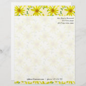 花の黄色い野生の花の写真のカスタムな住所 レターヘッド (正面/裏面)