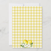 花の黄色のレモン メインスクイーズ 1歳の誕生日 招待状 (裏面)