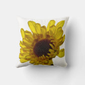 花の黄金色黄色の花のアブストラクトギフト クッション (裏面)