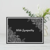 花の黒い弔慰カード (スタンド正面)