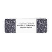 花の黒板モノクロームリモダンターン ラベル (正面)