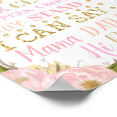 花の1歳誕生日マイルストーン出生統計ポスター ポスター (角)