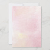 花の15歳の誕生日ピンクの葉 クインセアニェラ 招待状 (裏面)