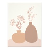 花の2つの花束：モダン抽象芸術 フォトプリント            (正面)