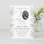 花の20周年招待状（写真付き） 招待状 (スタンド正面)