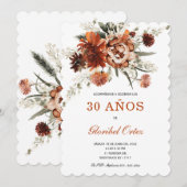 花の30歳の誕生日 招待状 (正面/裏面)