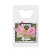 花の3D額飾り付きベビーリス クレジットカード栓抜き (正面)