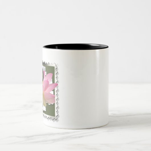 花の3D額飾り付きベビーリス ツートーンマグカップ (中央)