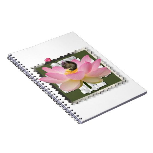 花の3D額飾り付きベビーリス ノートブック (右側)